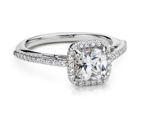 Engagement ring ideas - Luscious blog - Halo Diamond Engagement Ring in Platinum.jpg